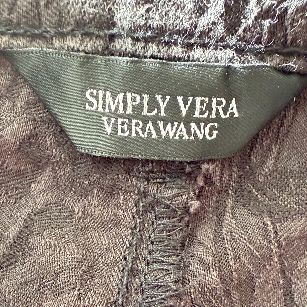 Simply Vera Vera Wang Black Textured Jeans, size 14 - Picture 9 of 11